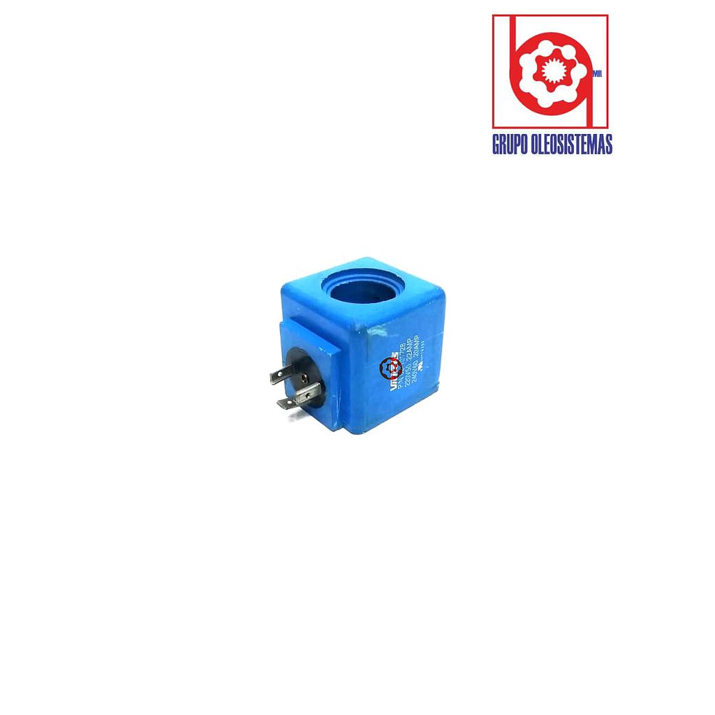 BOBINA VICKERS 220 VOLTS 15/16 X 1 ¾ X 1 ¾ CONECTOR DIN