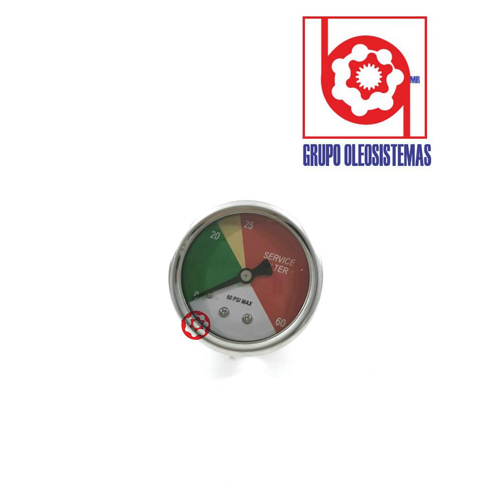 MANOMETRO  DE SATURACION CARATULA 1-1/2" POSTERIOR DE 1/8 NPT