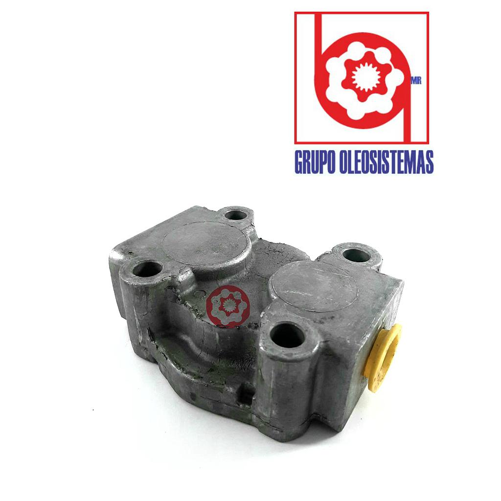 TAPA TRASERA BOMBA TYRONE P16 PUERTOS NPT
