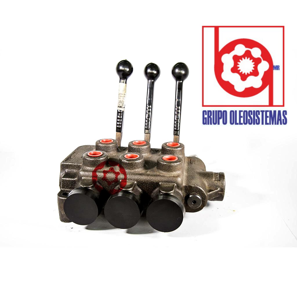 VALVULA PARKER  MANUAL DE 3 SECCIONES MONOBLOCK  (SP-4-4-4-HP) 