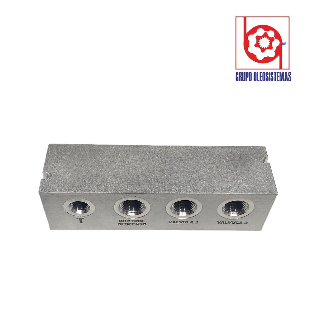 PLACA BASE CETOP 03 PARKER PUERTOS DE 3/8  DE LIGA