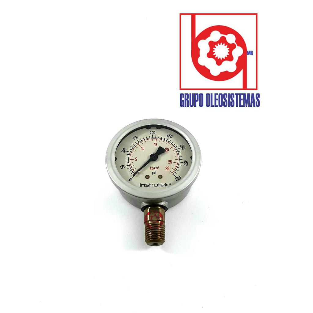 MANOMETRO 0 A 400 PSI CARATULA 2-1/2"
