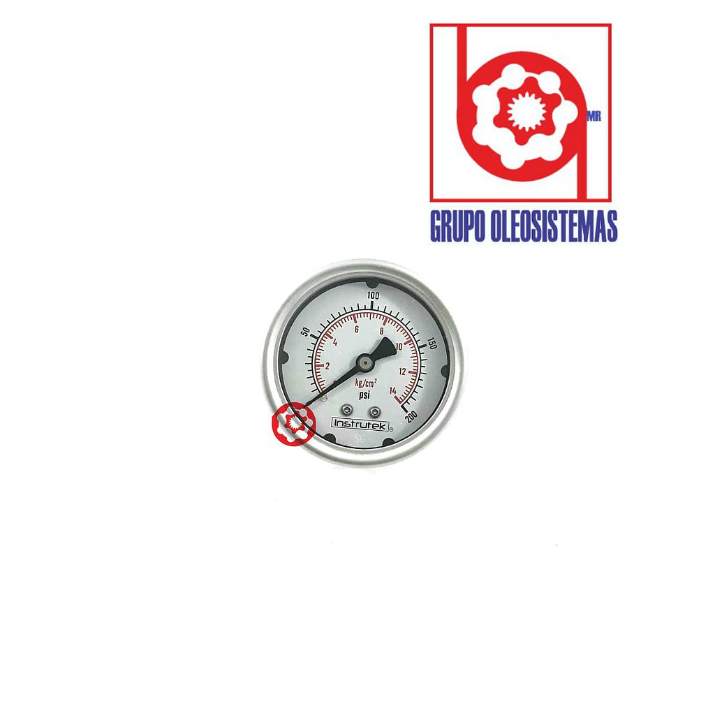 MANOMETRO 0 A 400 PSI CARATULA 2-1/2" POSTERIOR